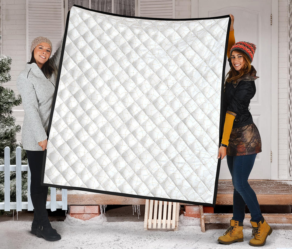 Arabic White Pattern Premium Quilt