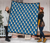Golden Retriever Pattern Print Design 03 Premium Quilt