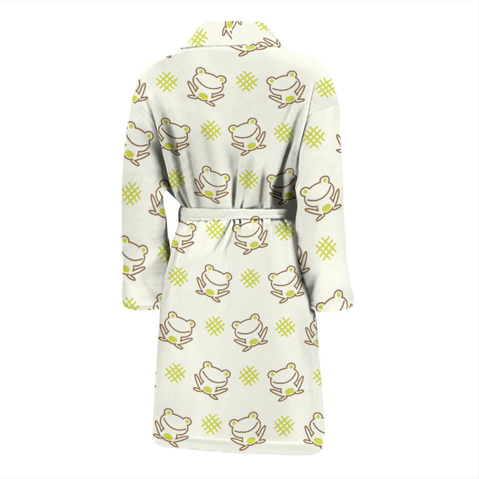 Cute Cartoon Frog Baby Pattern Men'S Bathrobe