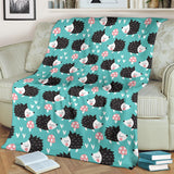 Hedgehog Pattern Print Design 03 Premium Blanket