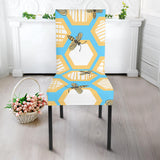 Bee Honeycomb Pattern Dining Chair Slipcover