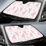 Hand Drawn Ice Cream Pattern Car Sun Shade