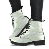 Cucumber Pattern Background Leather Boots