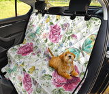 Hand Drawn Butterfly Rose Dog Car Seat Covers
