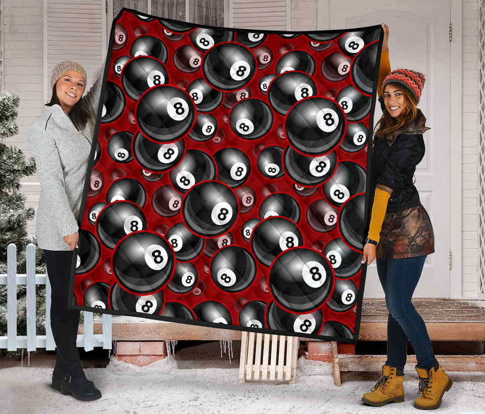 Billiard Ball Pattern Print Design 05 Premium Quilt