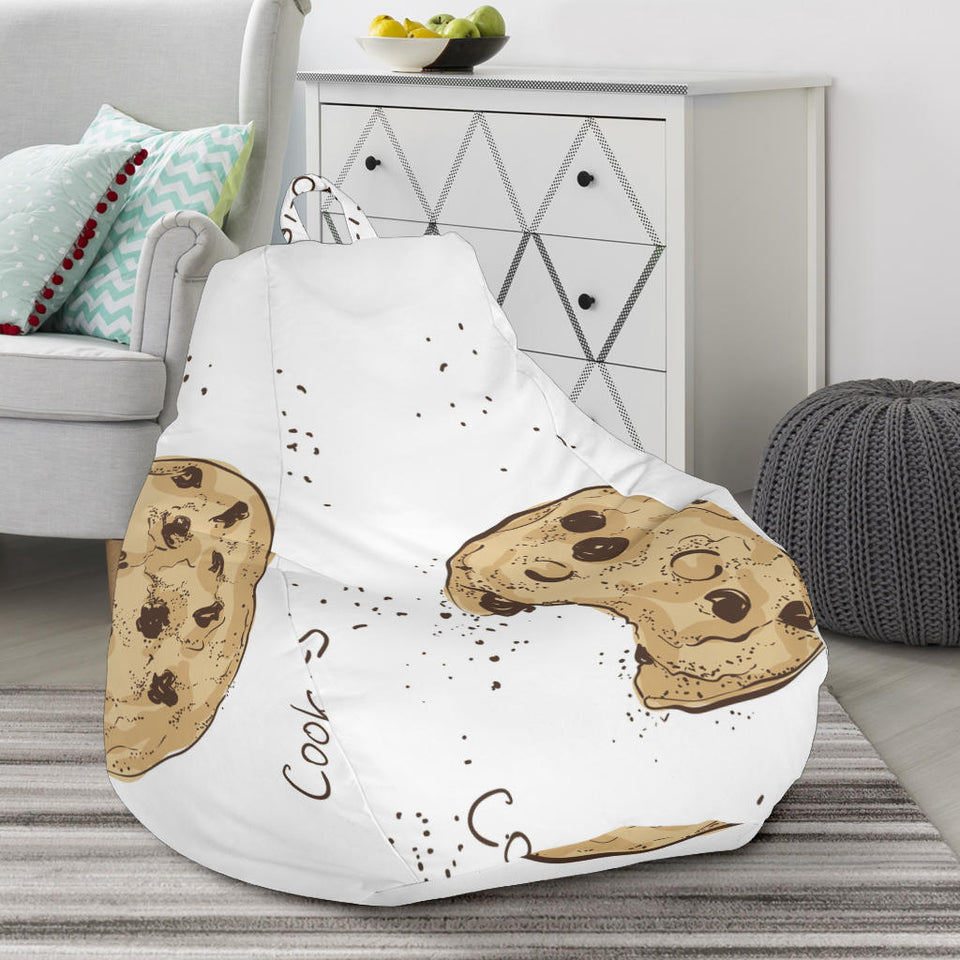 Sketch Style Cookie Pattern Bean Bag Cover