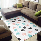 Dog Paws Pattern Print Design 04 Area Rug