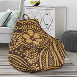 Cocoa Beans Tribal Polynesian Pattern Background Bean Bag Cover