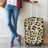Gray Leopard Print Pattern Cabin Suitcases Luggages