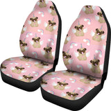 Cute Unicorn Pug Pattern  Universal Fit Car Seat Covers