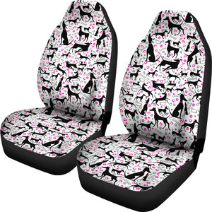 Greyhound Pattern Print Design 02 Universal Fit Car Seat Covers