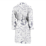 Math Pattern Print Design 03 Men's Bathrobe