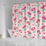 Cute Little Mermaid Pattern Shower Curtain Fulfilled In US