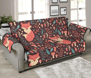 fox leaves mushroom pattern Sofa Cover Protector