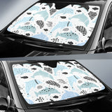 Cute Dolphins Childish Style Pattern Car Sun Shade