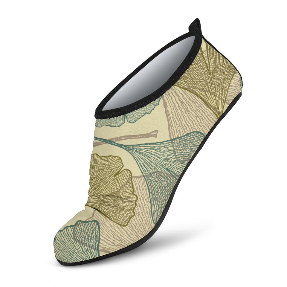 Ginkgo Leaves Design Pattern Aqua Shoes