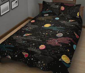 space pattern Quilt Bed Set