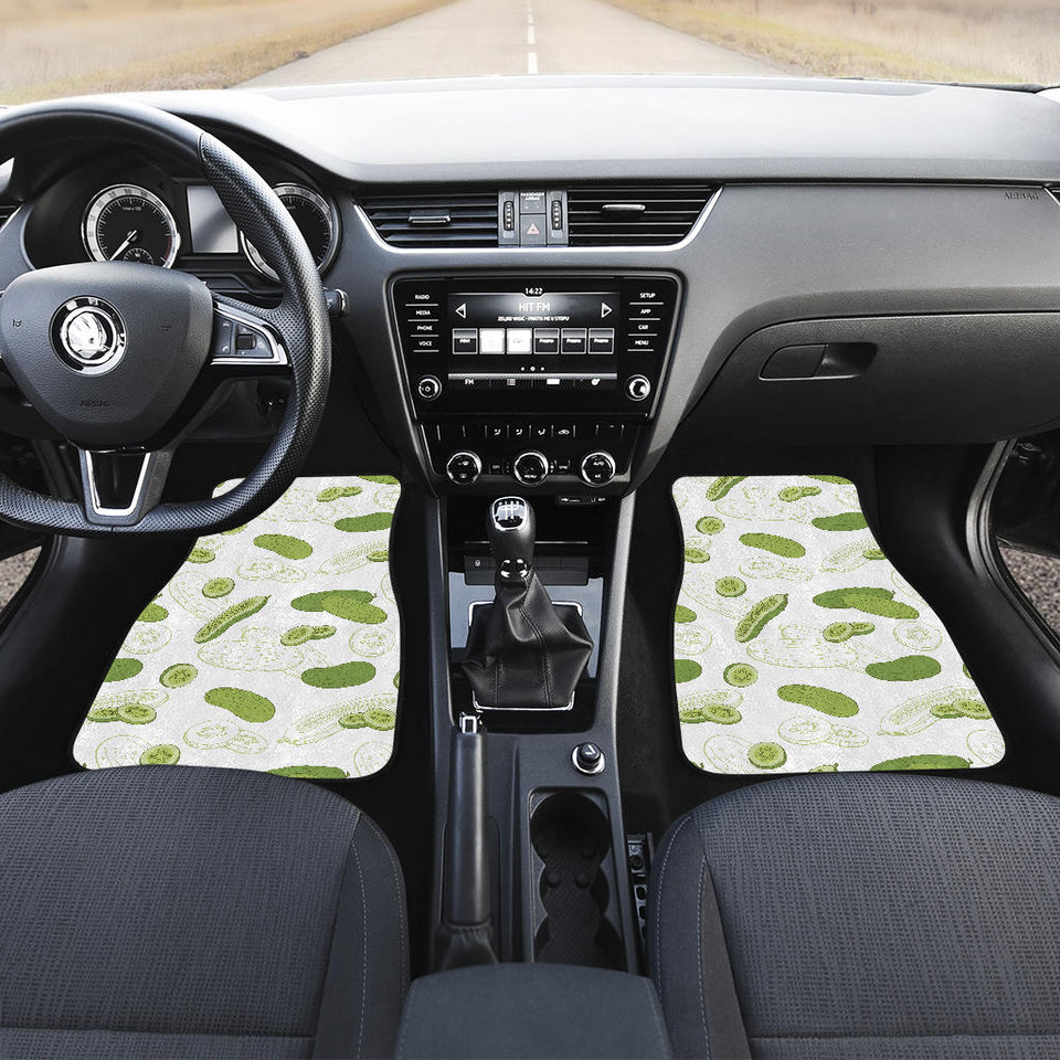 Cucumber Sketch Pattern Front Car Mats