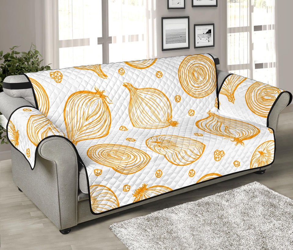 hand drawn onion pattern Sofa Cover Protector