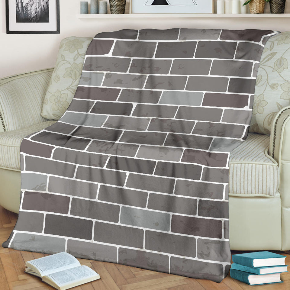 Brick Printed Pattern Print Design 05 Premium Blanket