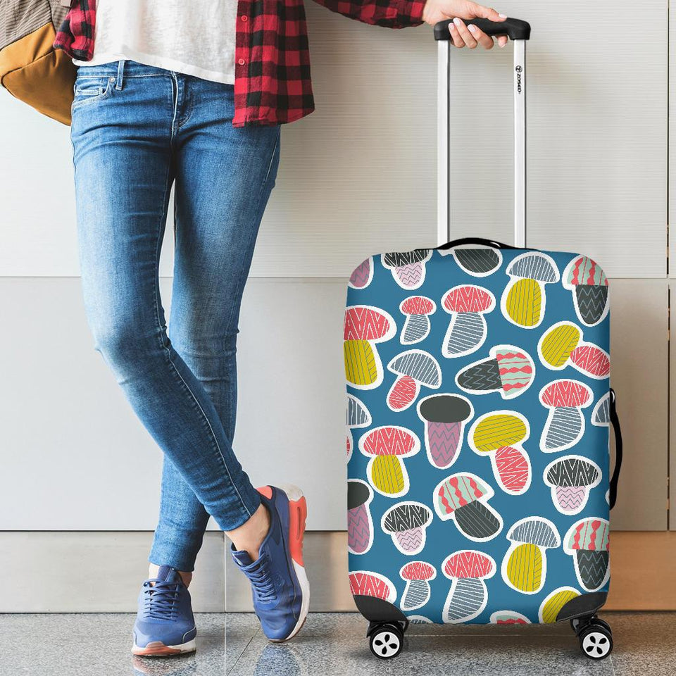 Colorful Mushroom Design Pattern Cabin Suitcases Luggages