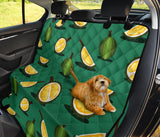 Durian Pattern Green Background Dog Car Seat Covers