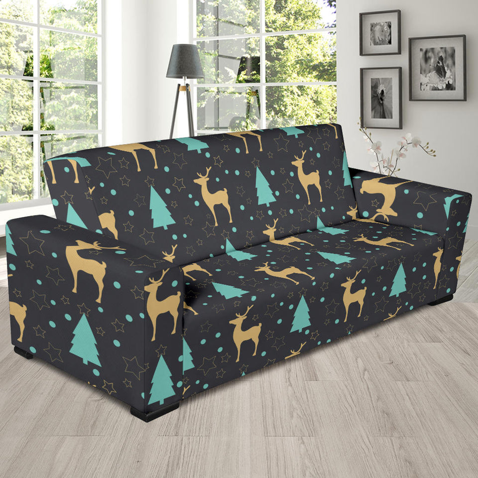 Deers Star Tree Pattern Sofa Slipcover