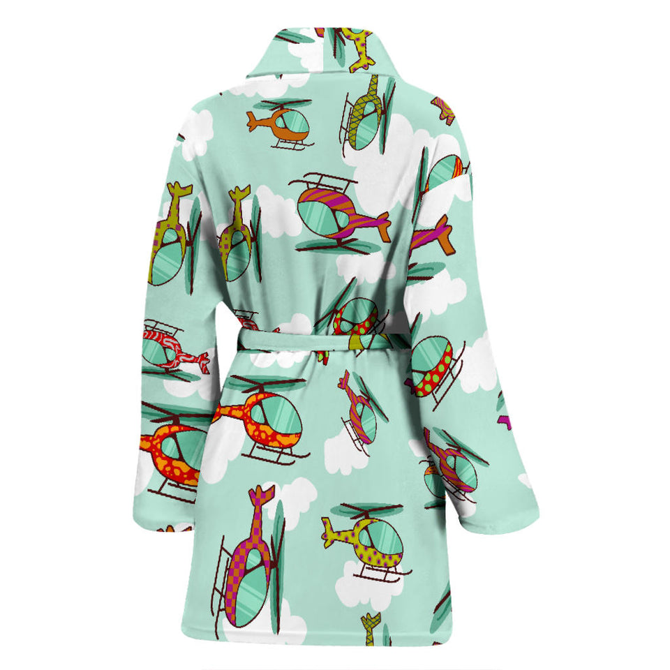 Helicopter Design Pattern Women'S Bathrobe