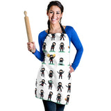 Cute Ninja Katana Sword Pattern Adjustable Apron