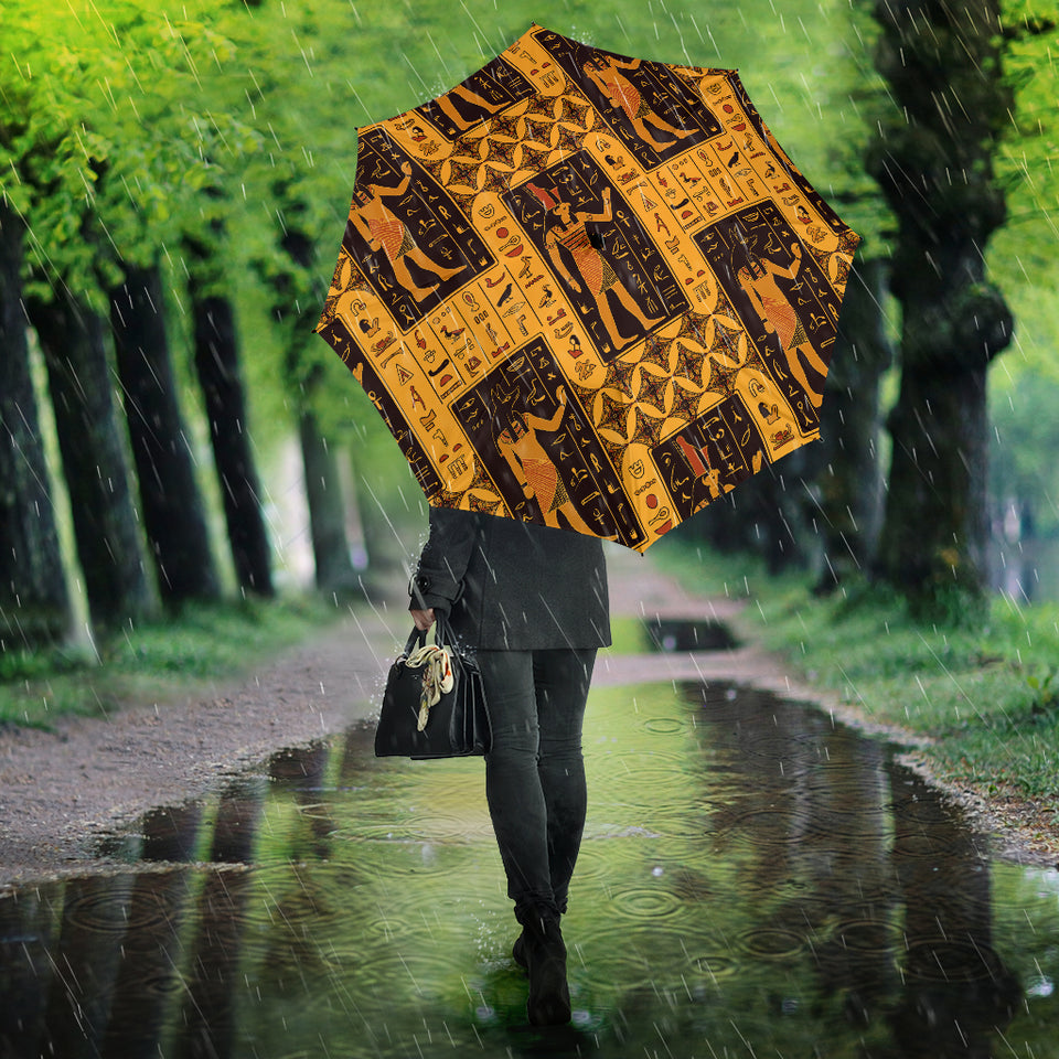 Egypt Hieroglyphics Pattern Print Design 05 Umbrella