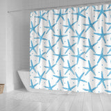 Watercolor Starfish Pattern Shower Curtain Fulfilled In US