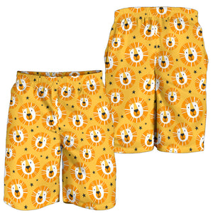 Lion Pattern Print Design 03 Men Shorts