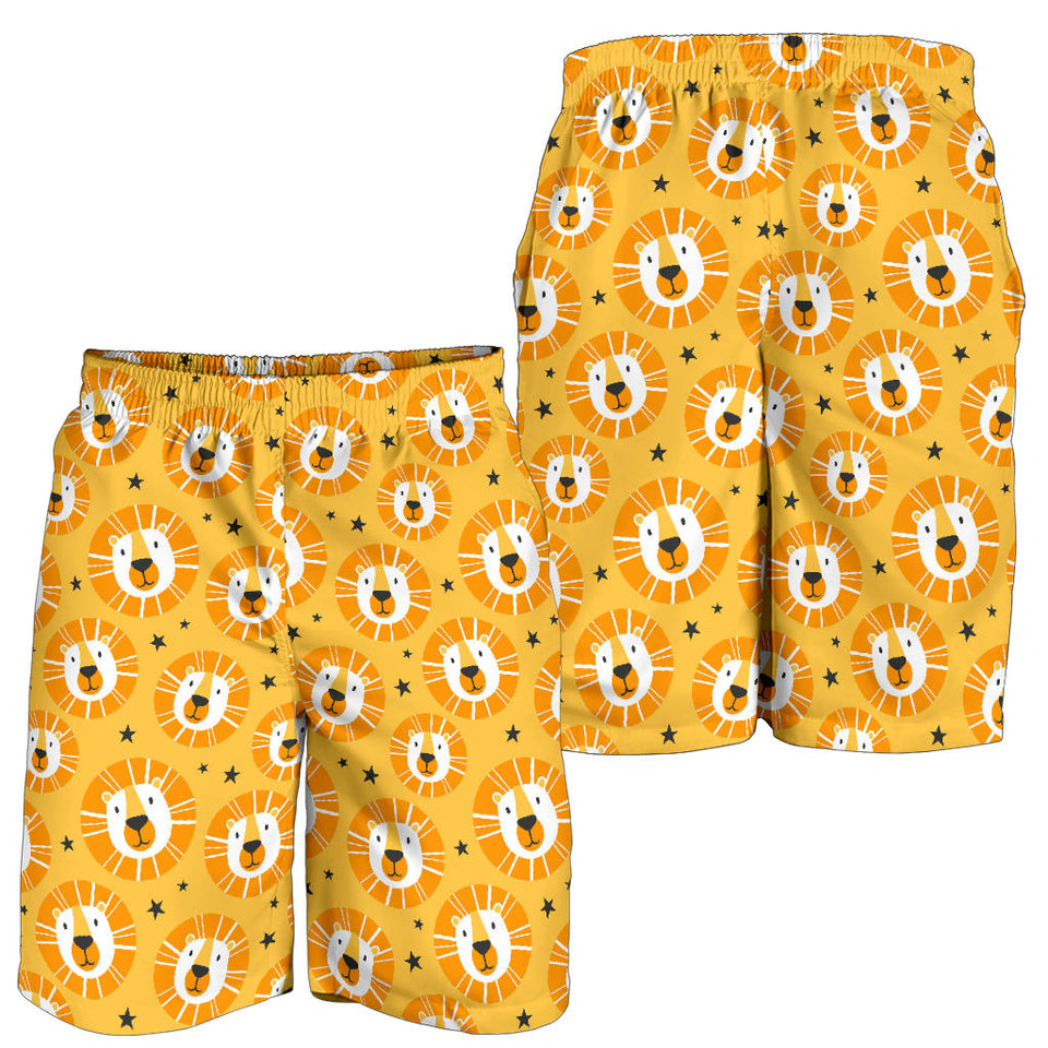 Lion Pattern Print Design 03 Men Shorts