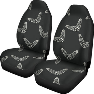 Hand Drawn Boomerang Australian Aboriginal Ornament  Universal Fit Car Seat Covers