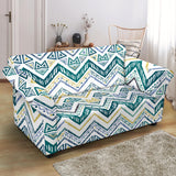 Zigzag  Chevron Paint Design Pattern Loveseat Couch Slipcover