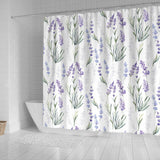 Hand Painting Watercolor Lavender Shower Curtain Fulfilled In US