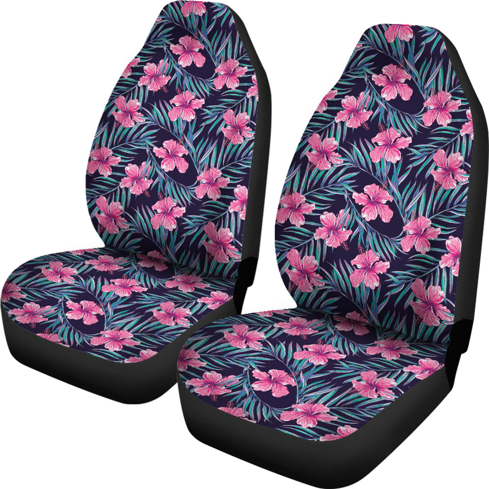 Hibiscus Pattern Print Design 05 Universal Fit Car Seat Covers