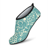 Classic Hand Drawn Grape Pattern Aqua Shoes