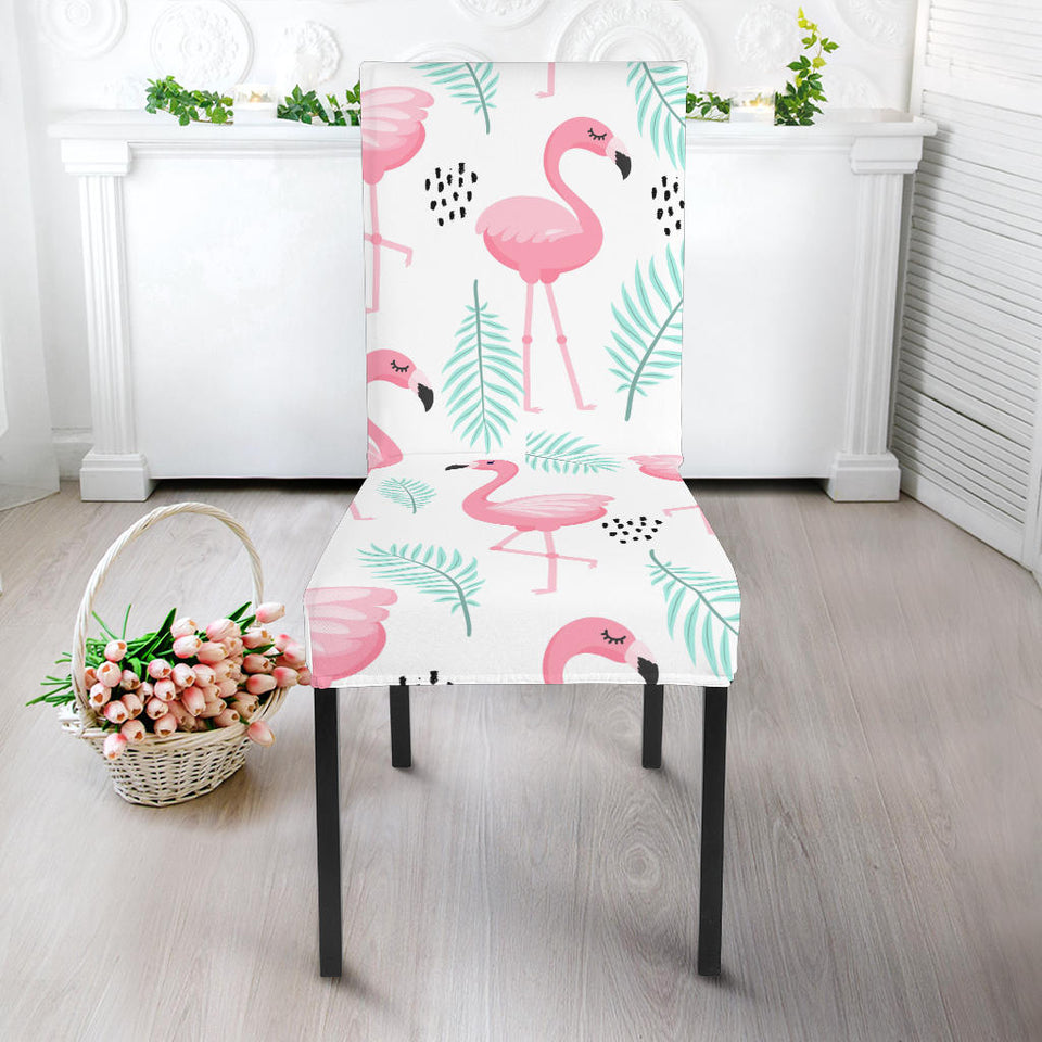 Cute Flamingo Pattern Dining Chair Slipcover
