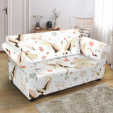 Beautiful Japanese Cranes Pattern Loveseat Couch Slipcover