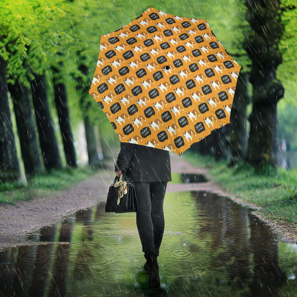 English Bulldog Pattern Print Design 04 Umbrella