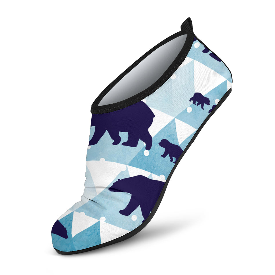 Polar Bear Winter Snow Pattern Aqua Shoes