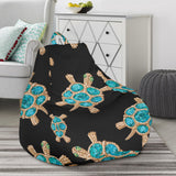 Sea Turtle Blue Stone Pattern Bean Bag Cover