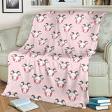 Cute Goat Pattern Premium Blanket