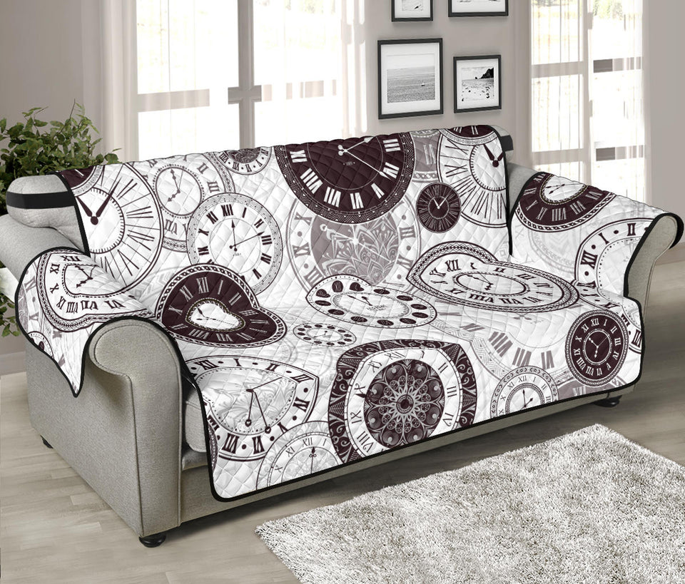 Classic vintage clock pattern Sofa Cover Protector
