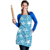 Starfish Blue Blackground Adjustable Apron