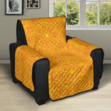 Orange traditional indian element pattern Recliner Cover Protector