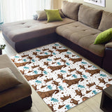 Sea Lion Seals Jellyfish Pattern Area Rug