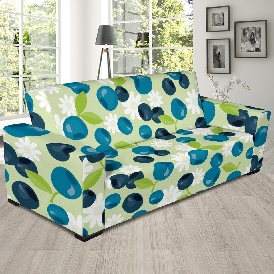 Blueberry Flower Pattern Sofa Slipcover
