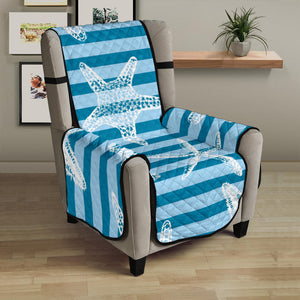 Starfish blue blackground Chair Cover Protector